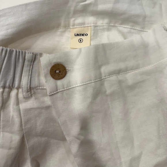 100% Linen Tailored Cropped Trousers CECILIA - Picture 4 of 6